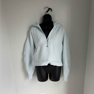 Lululemon Light Blue Oversized Half-Zip Scuba Hoodie Size XL/XXL